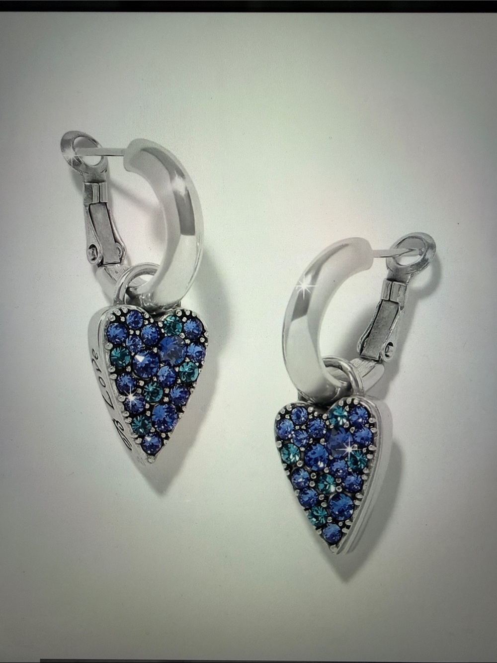 💙🆕 Brighton Love Messages B Love Reversible Hoop Earrings NWT